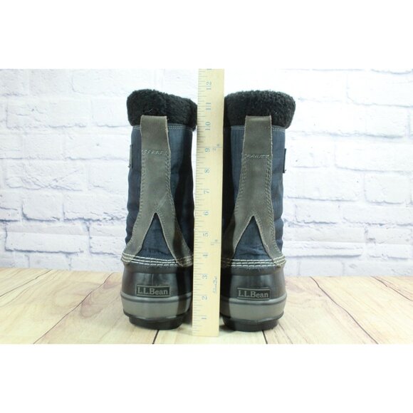 LL Bean Insulated Ultra Warm Snow Duck Boots Ripstop Navy Size 11 M - Picture 6 of 9